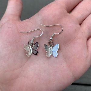 NEW BUTTERFLY SILVER MINIMALIST EARRINGS JEWELRY